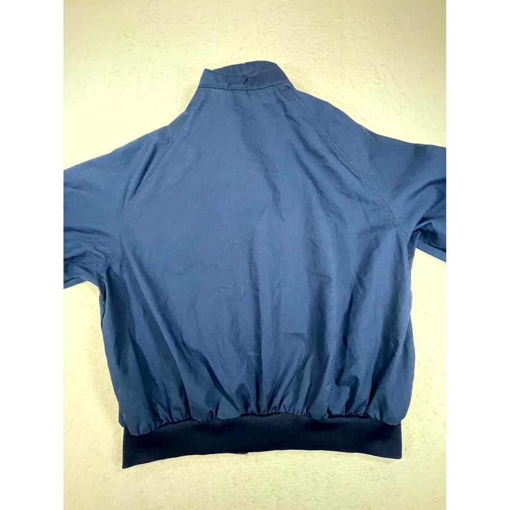 Vintage Karastan Windbreaker Jacket Mens XL Navy Blue Thermal Insulated Full Zip - Picture 3 of 11